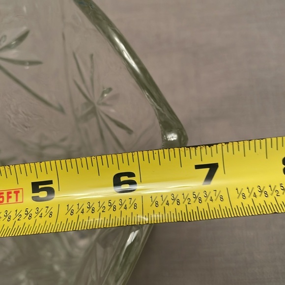 Vintage Anchor Hocking Heavy Lead Crystal Cut Glass Vase Starburst Pattern - Picture 8 of 13